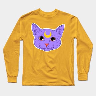 Helpful Purple Kitty Friend Long Sleeve T-Shirt